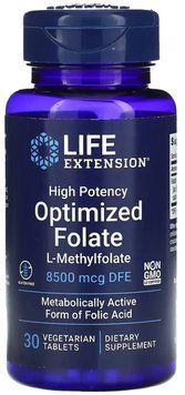 Life Extension High Potency Optimized Folate 8500 mcg DFE - 30 tablets 1461047 фото