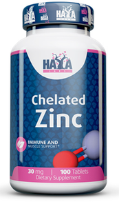 Haya Labs Chelated Zinc Bisglycinate 30 мг Цинк Бисглицинат 100 таблеток 1051895 фото