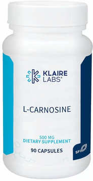 Klaire Labs L-Carnosine 500 mg L-карнозин 90 капсул 799469 фото