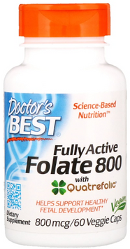 Doctor's Best Fully Active Folate 800 800 mcg 60 Caps (DRB-00458) 585158 фото