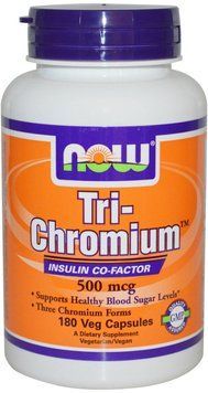 NOW Foods TRI-CHROMIUM 500 MCG + CINNAM&nbsp;180 VCAPS Три-Хромиум 523337 фото