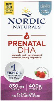 Nordic Naturals Prenatal DHA - 90 softgels Strawberry 1453333 фото