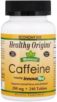 Healthy Origins, Natural Caffeine featuring InnovaTea, 200 mg, 240 Tablets (Discontinued Item) (HO14002) 625655 фото