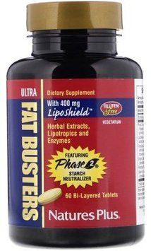 Nature's Plus Ultra Fat Busters 60 Bi-Layered Tabs Жиросжигатель 537056 фото