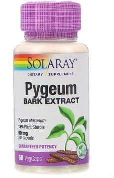 Solaray Pygeum Bark Extract, 50 mg, 60 VegCaps (SOR-03760) 661732 фото