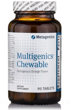 Metagenic Multigenics Chewable Мультивітаміни та мінерали смак апельсин 90 жувальних таблеток 882457 фото