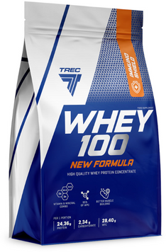 Протеїн Trec Nutrition Whey 100 (New Formula) 2000 g / 67 servings / double chocolate 1085417 фото
