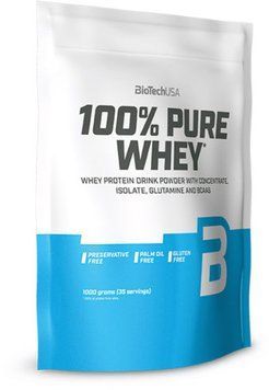 Протеин BioTech 100% Pure Whey, 1000 g /28 servings/ Natural 768802 фото