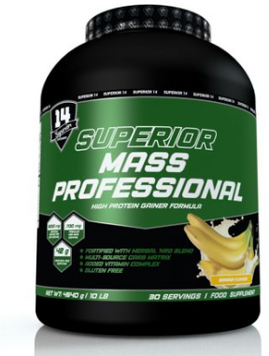 Гейнер Superior Mass Professional 4540g / 30 servings / Banana 1038291 фото
