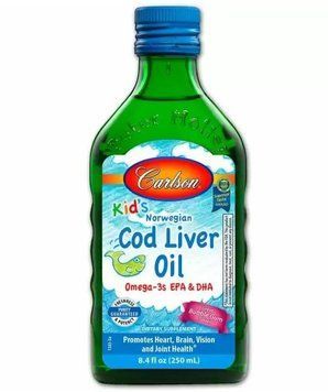 Carlson Labs Norwegian Cod Liver Oil for Kids 8.4 fl oz (250 ml) Bubble Gum Масло печени норвежской трески для детей, со вкусом жевательной резинки 533249 фото