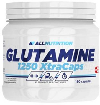 Аминокислота для спорта Allnutrition Glutamine 1250 Xtracaps 180 caps / 45 servings 1032644 фото