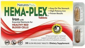 Nature's Plus Hema-Plex - 30 Tablets (blister) 1455606 фото