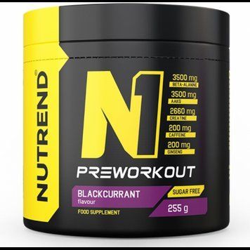 Передтренувальний комплекс Nutrend N1 255 g/30 servings/blackcurrant 1101923 фото