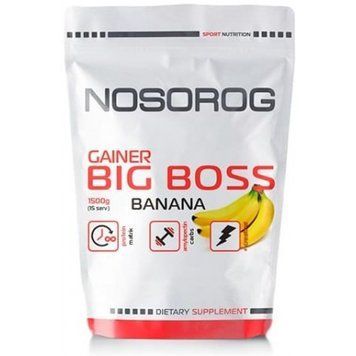 Гейнер Nosorog Nutrition Big Boss Gainer 1500 g / 15 servings / Banana 912597 фото