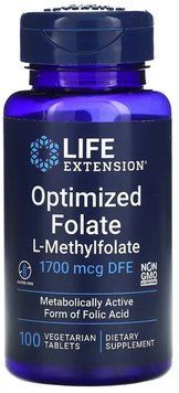 Life Extension Optimized Folate 1700 mcg DFE - 100 tablets 1461048 фото