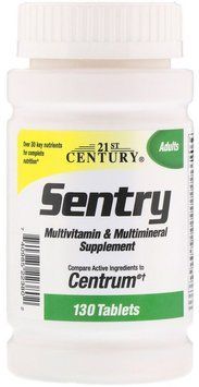 21st Century Sentry, Multivitamin & Multimineral Supplement, 130 Tablets 476633 фото