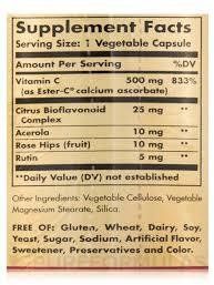Solgar Vitamin C 500 mg 100 Vegetable Capsules 498695 фото