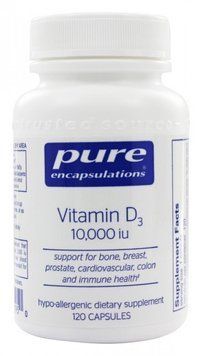 Pure Encapsulations Vitamin D3, 10.000 me, 120 Capsules (PE-01195) 655721 фото