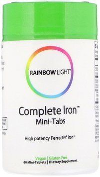 Rainbow Light Complete Iron Железо хелатное 60 мини-таблеток 894428 фото