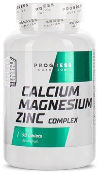 Progress Nutrition Calcium Magnesium Zinc Кальций, Магний, Цинк 90 таблеток 868434 фото