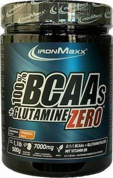 Амінокислота для спорту IronMaxx 100% BCAAs + Glutamine Zero 500 g /33 servings/ Peach 938458 фото