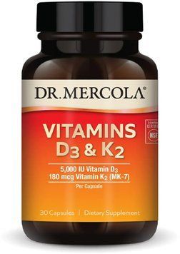 Dr. Mercola Vitamins D3 & K2 - 30 Capsules 1459617 фото