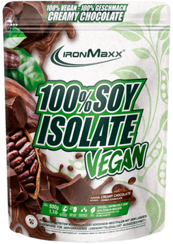 Протеїн IronMaxx 100% Vegan Soy Protein Isolate 500 g / 16 servings / Шоколад 1026508 фото