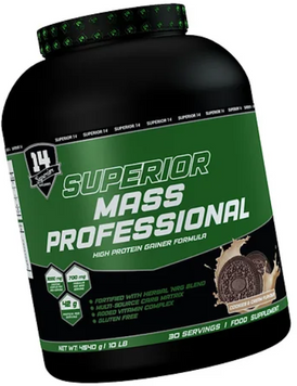 Гейнер Superior Mass Professional 4540g / 30 servings / Cookies cream 1038292 фото