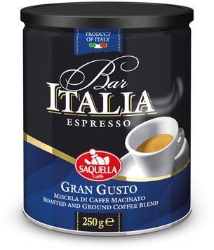 Кофе молотый Saquella Bar Italia Gran Gusto 250 г (8002650001163) 1081568 фото