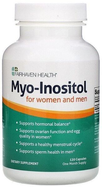Fairhaven Health Myo-Inositol For Women and Men 120 Caps Мио-инозитол для женщин и мужчин 550058 фото
