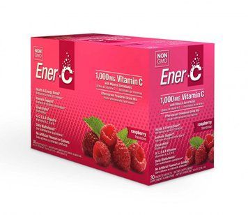 Ener-C Vitamin C 30 pacs Вітамінний напій для підвищення імунітету, смак малини 491914 фото