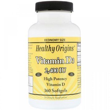 Healthy Origins Vitamin D3 2,400 IU 360 Softgels Витамин D3 534466 фото