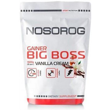 Гейнер Nosorog Nutrition Big Boss Gainer 1500 g / 15 servings / Vanilla Cream 912598 фото