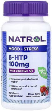 NATROL 5-HTP 100mg Fast Dissolve - 30 Tablets 1456287 фото