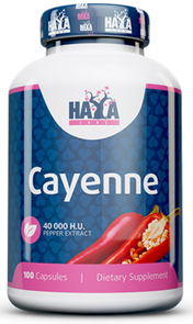 Haya Labs Cayenne Pepper Extract 40000 H.U. Экстракт Кайенского Перца 100 капсул 1051893 фото