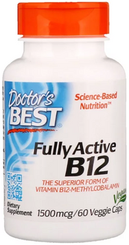 Doctor's Best Best Fully Active B12 1500 mcg 60 Caps (DRB-00286) 585161 фото