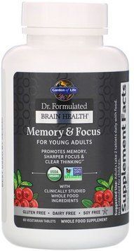 Garden of Life Dr. Formulated Brain Health Комплекс для Мозга Памяти и Концентрации Внимания 60 таблеток 1117845 фото