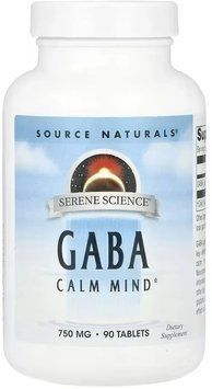 Source Naturals Serene Science GABA 750 mg - 90 Tablets 1452178 фото