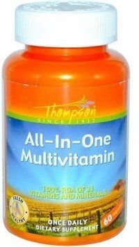 Thompson All-In-One Multivitamin 60 Veggie Caps Мультівітаміни для всього організму 551487 фото