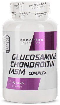 Progress Nutrition Glucosamine Chondroitin MSM Глюкозамин, Хондроитин, МСМ 90 таблеток 868435 фото