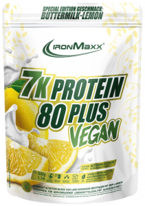 Протеїн IronMaxx Vegan Protein 7k 80 Plus 500 g / 17 servings / Buttermilk - Lemon 1112568 фото