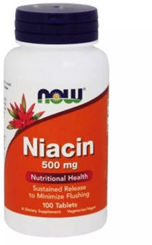 Now Foods Niacin, 500 mg, 100 Tabs (NF0480) 634733 фото