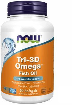 Now Foods Tri-3D Omega - 90 sgels 1473188 фото