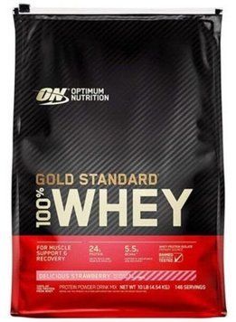 Протеин Optimum Nutrition 100% Whey Gold Standard 4540 g / 146 servings / Strawberry 386313 фото