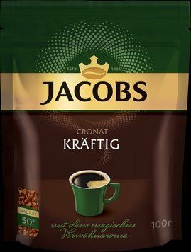 Кава розчинна Jacobs Cronat Kraftig 100 г (8711000683057) 1354660 фото