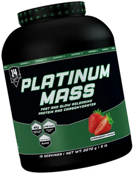 Гейнер Superior Platinum Mass 2270g / 15 servings / Strawberry 1038293 фото