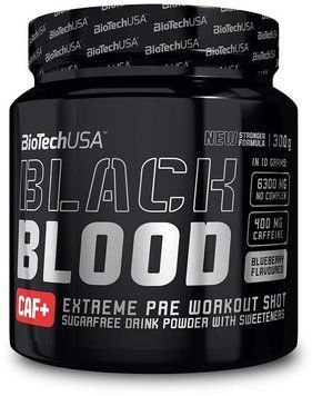 BioTechUSA Black Blood CAF+ 300 g /30 servings/ Blueberry 619965 фото