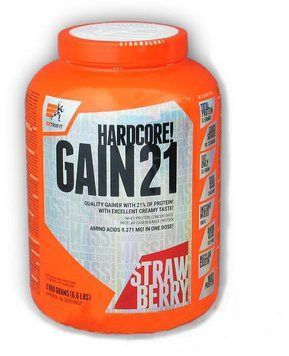 Гейнер Extrifit Hardcore Gain 21 3000 g /66 servings/ Strawberry 525965 фото