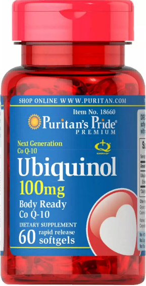Puritan's Pride Ubiquinol 100 mg Убихинол 60 гелевых капсул 776619 фото