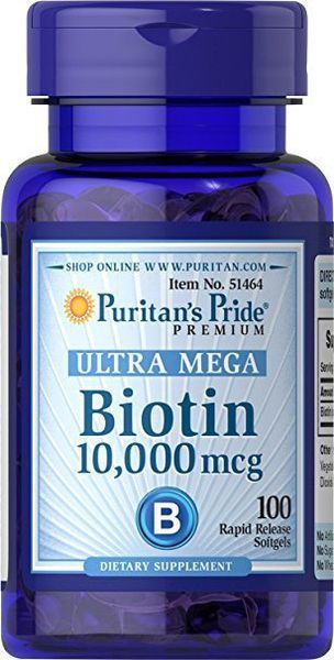 Puritan's Pride Biotin 10000 mcg 100 капсул (Биотин) 384204 фото